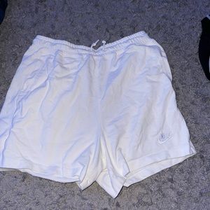white nike shorts supper cute and not tight fitting